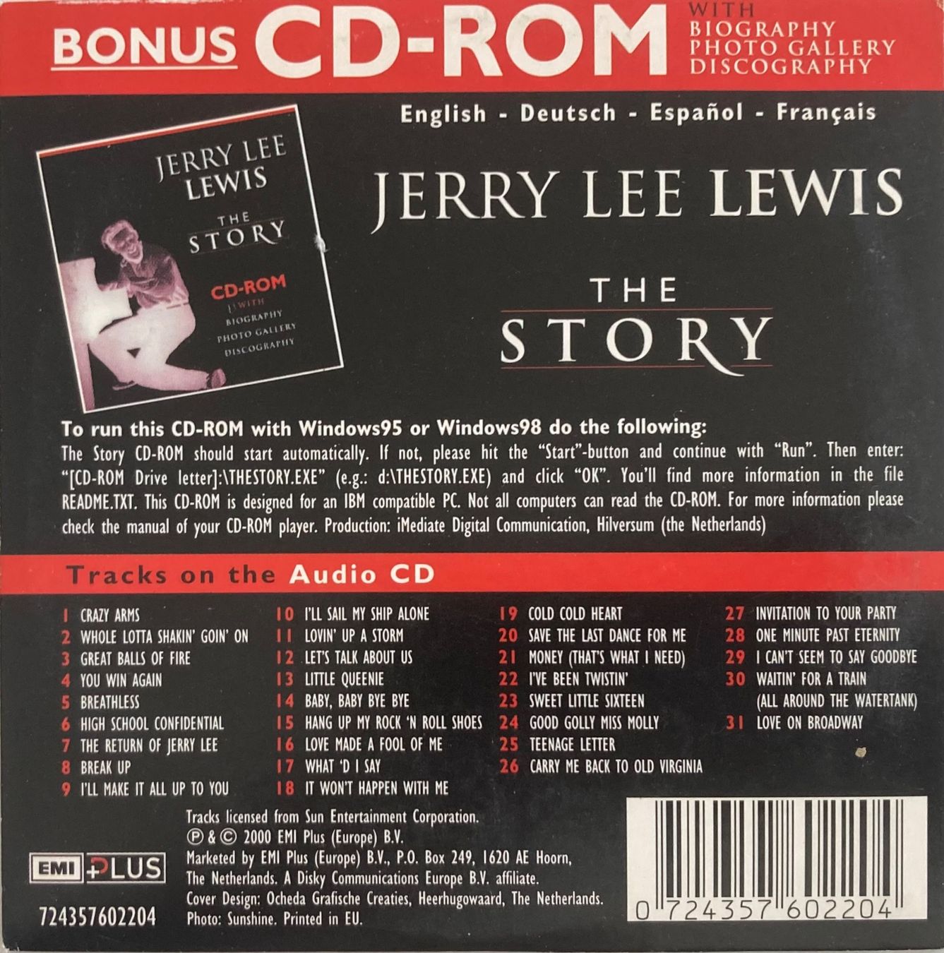 CD: JERRY LEE LEWIS - THE STORY – Usato da Poliez-Pittet venduto da Newtown-Records 1