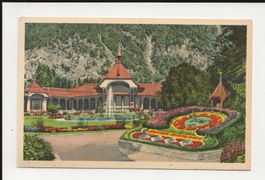 AK ca.1940 Interlaken Kursaal mit Blumen-Uhr
