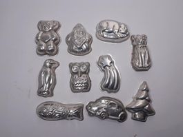 10  vintage Backformen / Kuchenformen