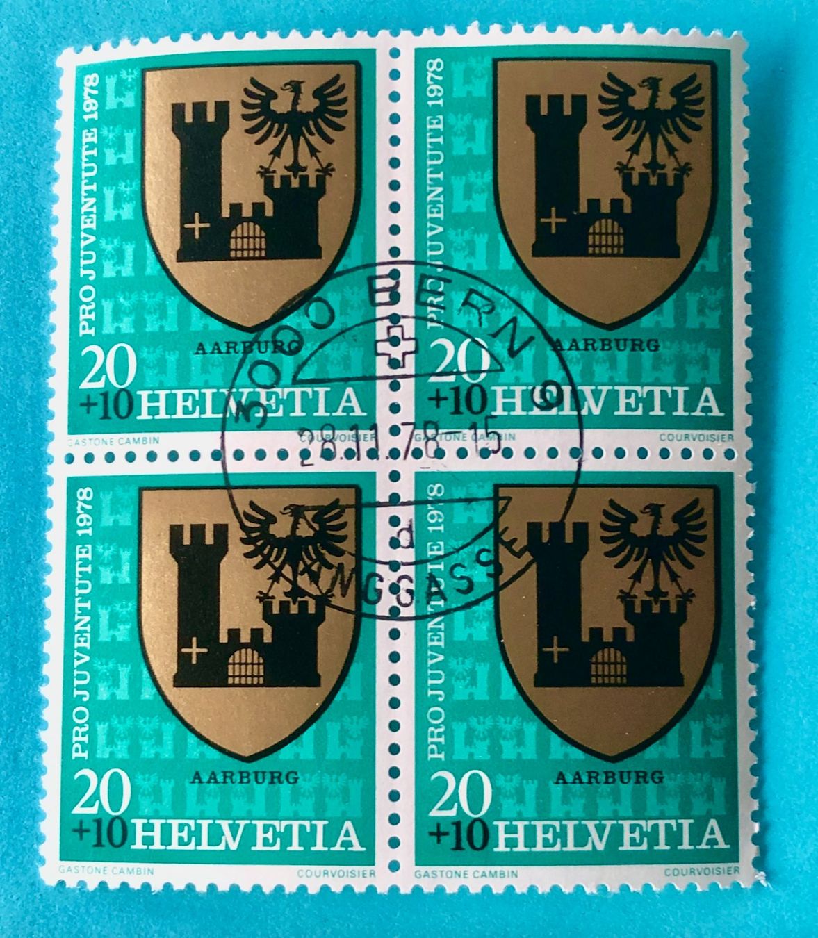 Tutti i francobolli:  Viererblock Nr.J265 Stempelt Bern 1978    – Usato da Aarau venduto da Billa007