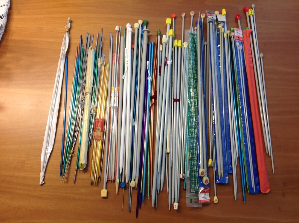 Set 7 Ferri Da Maglia In Plastica Colorata - 40cm, Misure 4-10mm, Ideale Per Principianti E Bambini