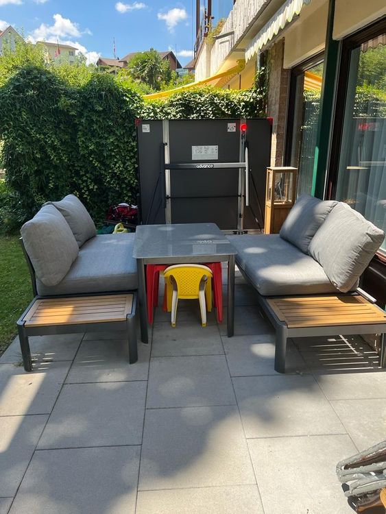 Garten Lounge mit Liegefunktion Ess & Salontisch Kaufen auf Ricardo