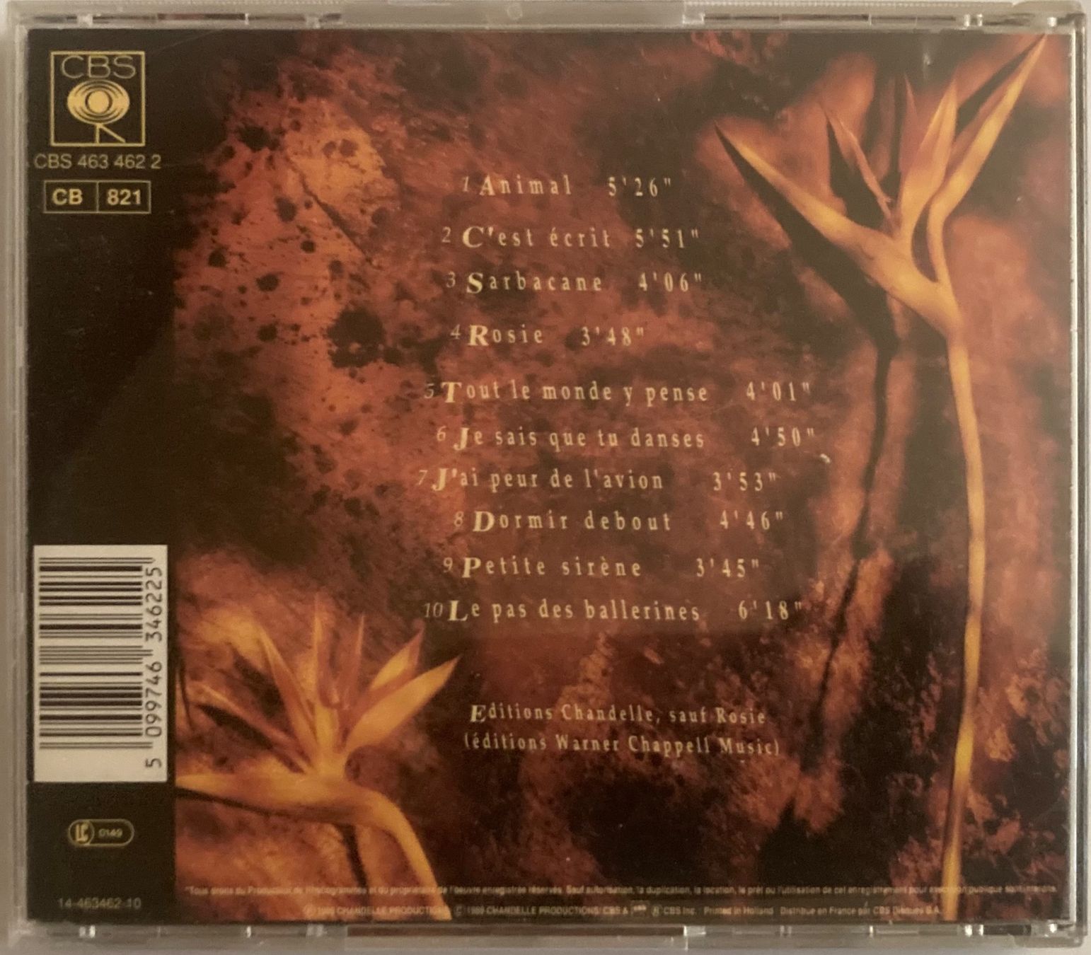 CD: FRANCIS CABREL - SARBACANE – Usato da Poliez-Pittet venduto da Newtown-Records 1