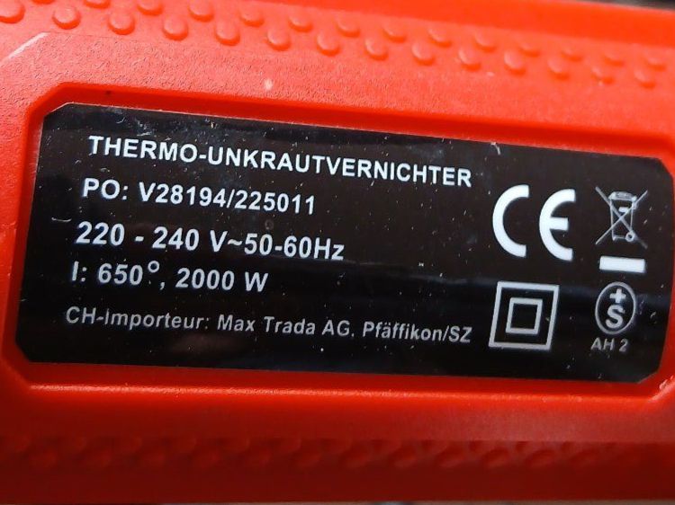 Tutte le macchine: unkraut brenner 220v/2000w/650grad – Nuovo (secondo la descrizione) da Pfäffikon SZ venduto da Marcus_Aurilius 3