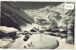 Saas-Fee - Parkplatz und Postauto - Photo: E. Gyger