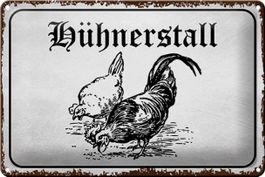 Blechschild-HÜHNERSTALL-RUSTIKAL