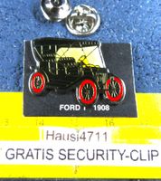 FORD T 1908 OLDTIMER AUTO PIN GLASIERT MIT SECURITY-CLIP