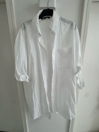 Vestito camicia lunga bianca Zara M