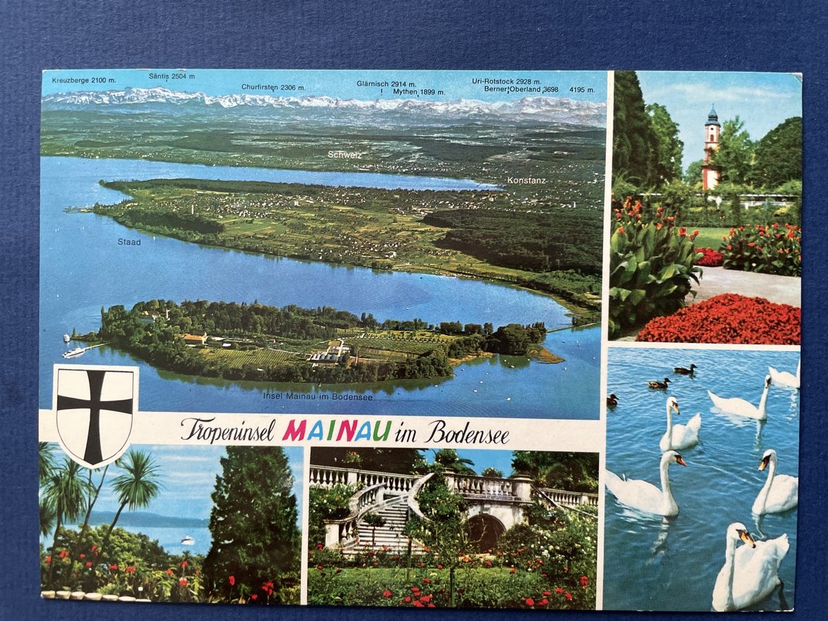 Cartoline postali: Ältere Ansichtskarte: Insel Mainau Bodensee, Schiffstempel – Usato da Neuhausen am Rheinfall venduto da Arielle55