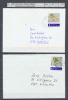 2007 "Kohlmeise, blaues Gefieder" Bedarfsbrief mit Vergleich