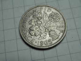 Großbritannien 6 Pence, 1965