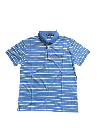 Polo Ralph Lauren rayé bleu blanc taille M