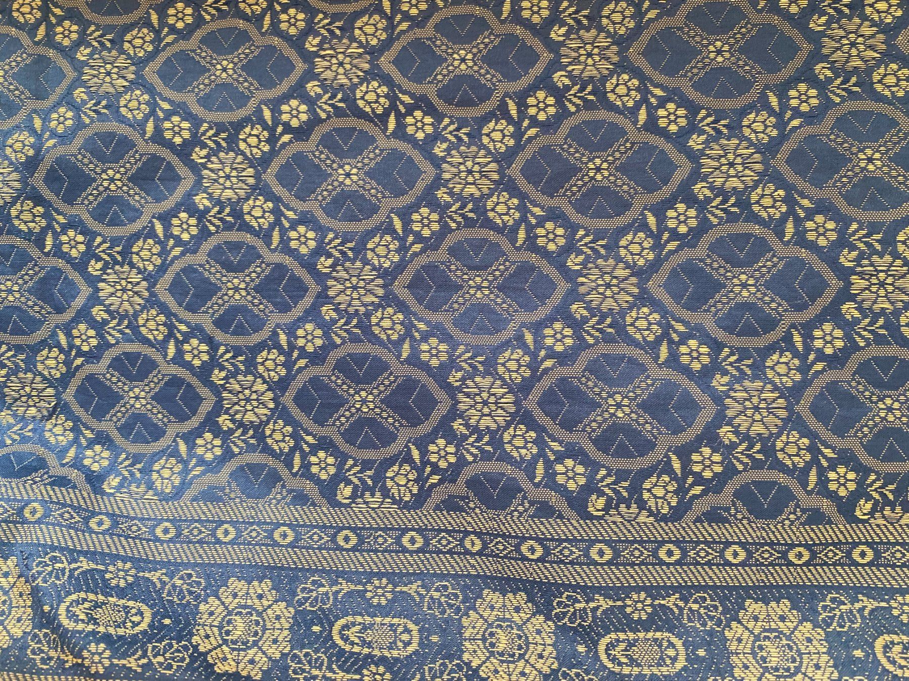 Foulard & Sciarpe: BLAU-GOLDENER SCHAL MIT PAILLETTEN – Nuovo (secondo la descrizione) da Zürich venduto da ilj_b22t 1