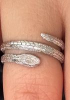 Ringe Silber 800 Antiker schlangen vintage (Halbmond&Krone)