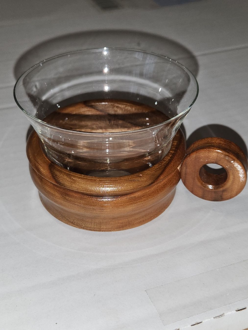 Set di piatti: Teetassen-Set: Holz Serviertablett, 6 Tassen – Usato da Herisau venduto da bin_da 2