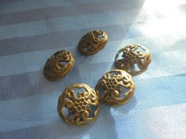 10 edle Knöpfe Bronze 15 mm