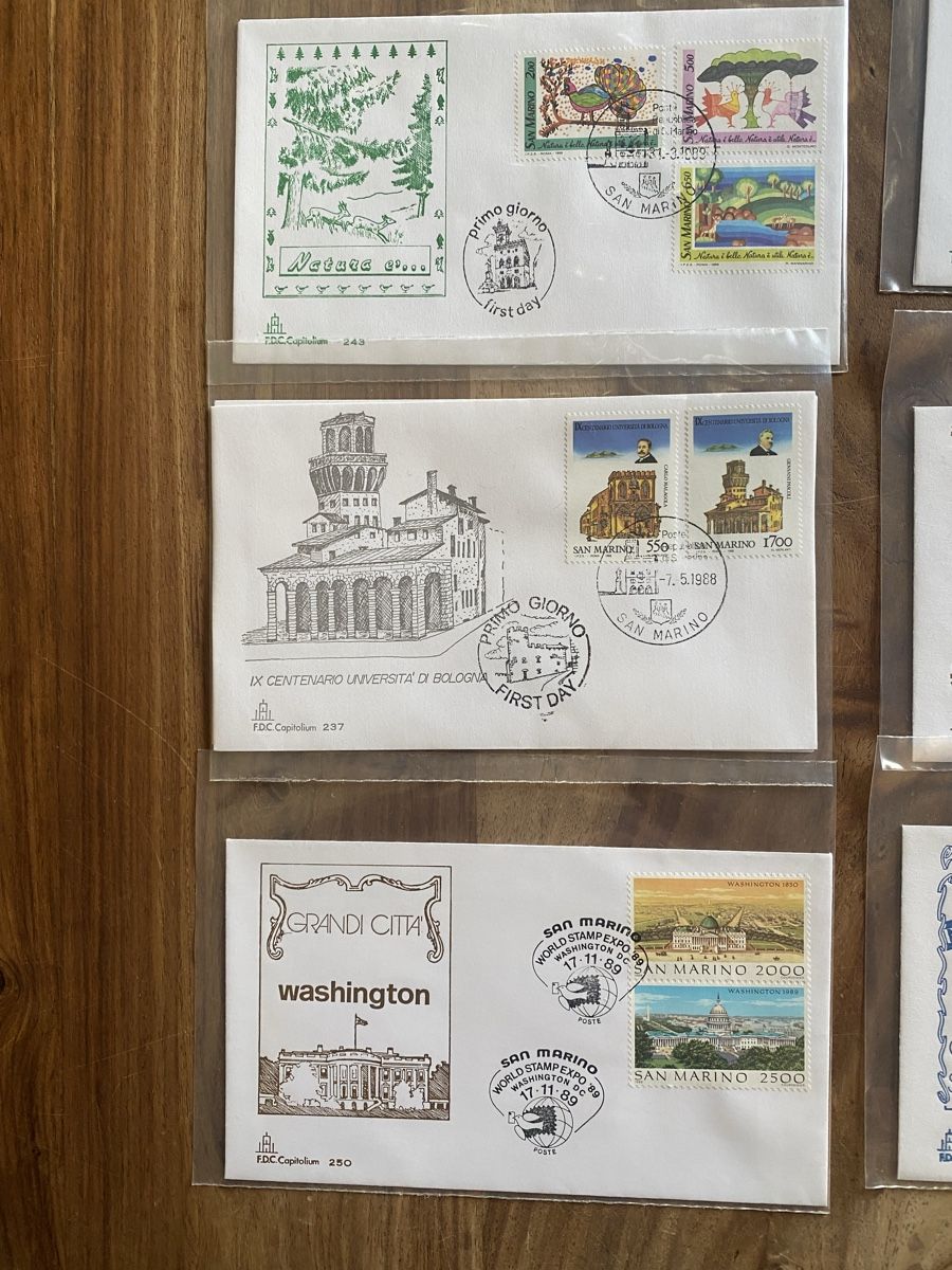 Tous les timbres: 6 Ersttagsbriefe San Marino – Neuf (Voir description) à Thörishaus par luc_nsv9 1