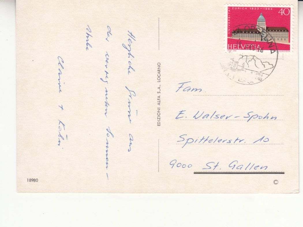 Cartoline postali: Ticino 1983 – Usato da Bürglen TG venduto da StampGraf 1