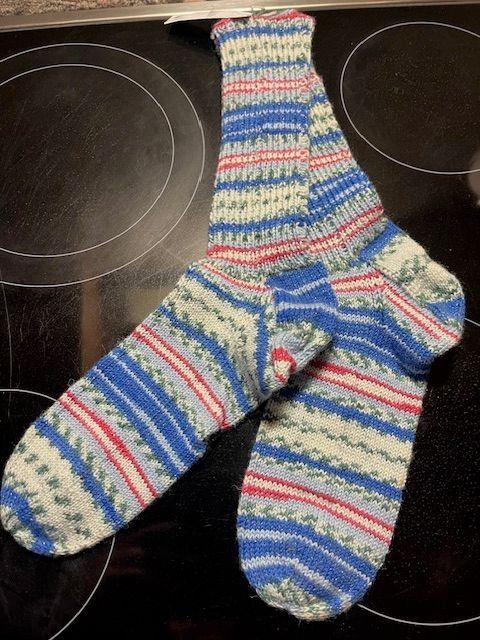 Calze: Warme, handgestrickte Socken, Grösse 41, Schaf+Baumwolle – Nuovo (secondo la descrizione) da Naters venduto da sch_9fvg