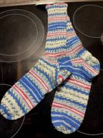 Warme, handgestrickte Socken, Grösse 41, Schaf+Baumwolle