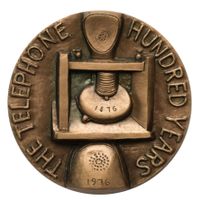 Medaille 100 Jahre Telefon A.G.B. 1976