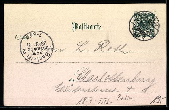 Cancelleria postale: Litho Berlin, National-Denkmal Kaiser Wi – Usato da Berlin venduto da bartko-reher 1