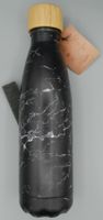Bouteille isotherme motif marbré noir "Gstaad". Neuve