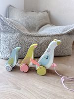 Holzspielzeug Vögel zum Ziehen guter Zustand