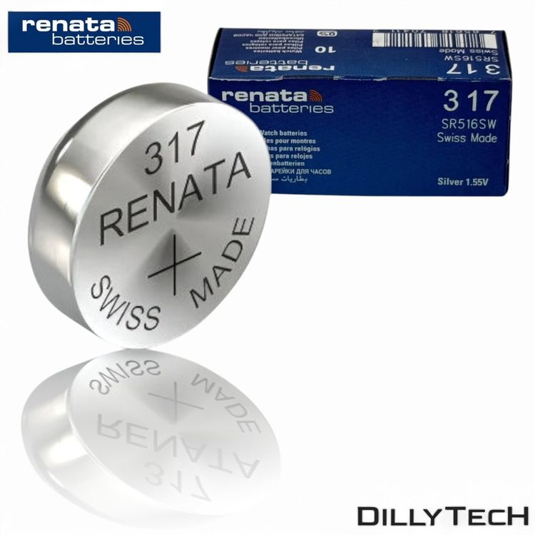 Caricatori & Batterie: Renata 317 Box, SR516SW Knopfzellenbatterie - 1 Stk. – Nuovo e nell'imballaggio originale da Erlenbach ZH venduto da dillytech.ch 2