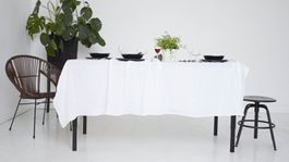 Tischwäsche: Leinen Tischdecke „Weise Dame" 140cm x 200cm
