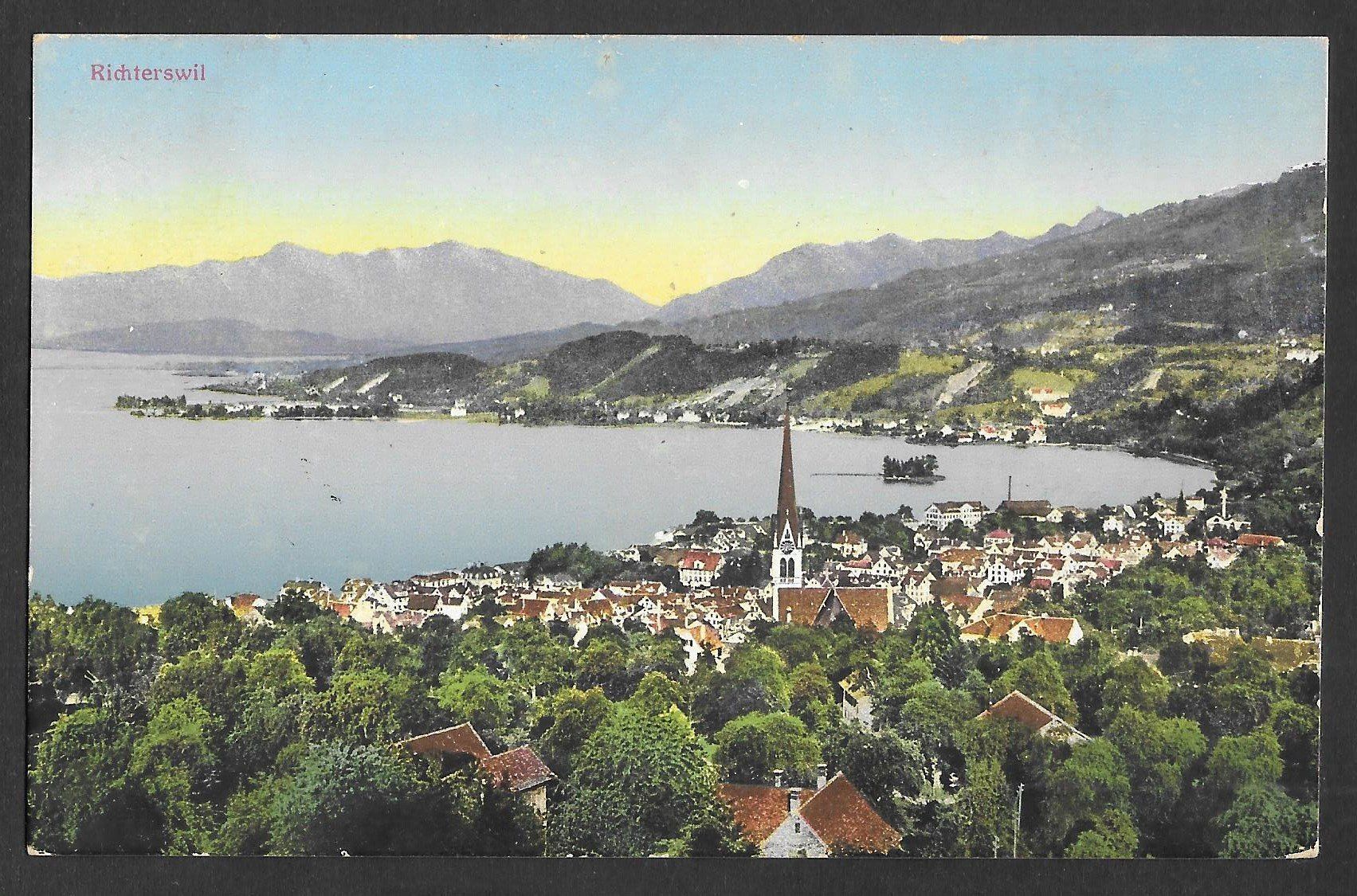 Cartoline postali: Richterswil Gesamtansicht – Usato da Olten venduto da clotaldi