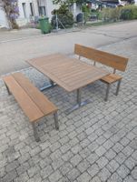 Hunn Gartentisch Set 160 x 90 cm Teakholz