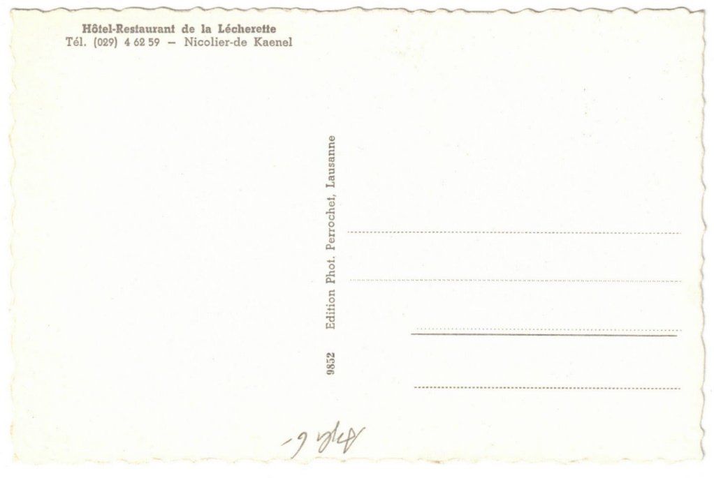 Cartoline postali: Col des Mosses - Skilift Lécherette – Usato da Binningen venduto da Mountainrider 1