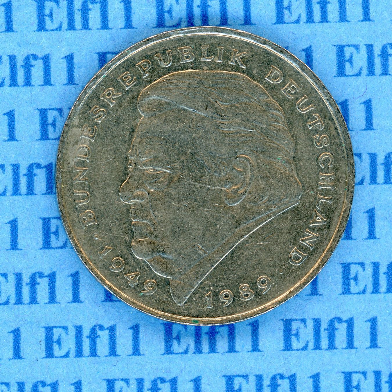 Tutti le monete: DEM___2.00 1990F Strauss -vz 2 Deutsche Mark – Usato da Widnau venduto da Elf11 1