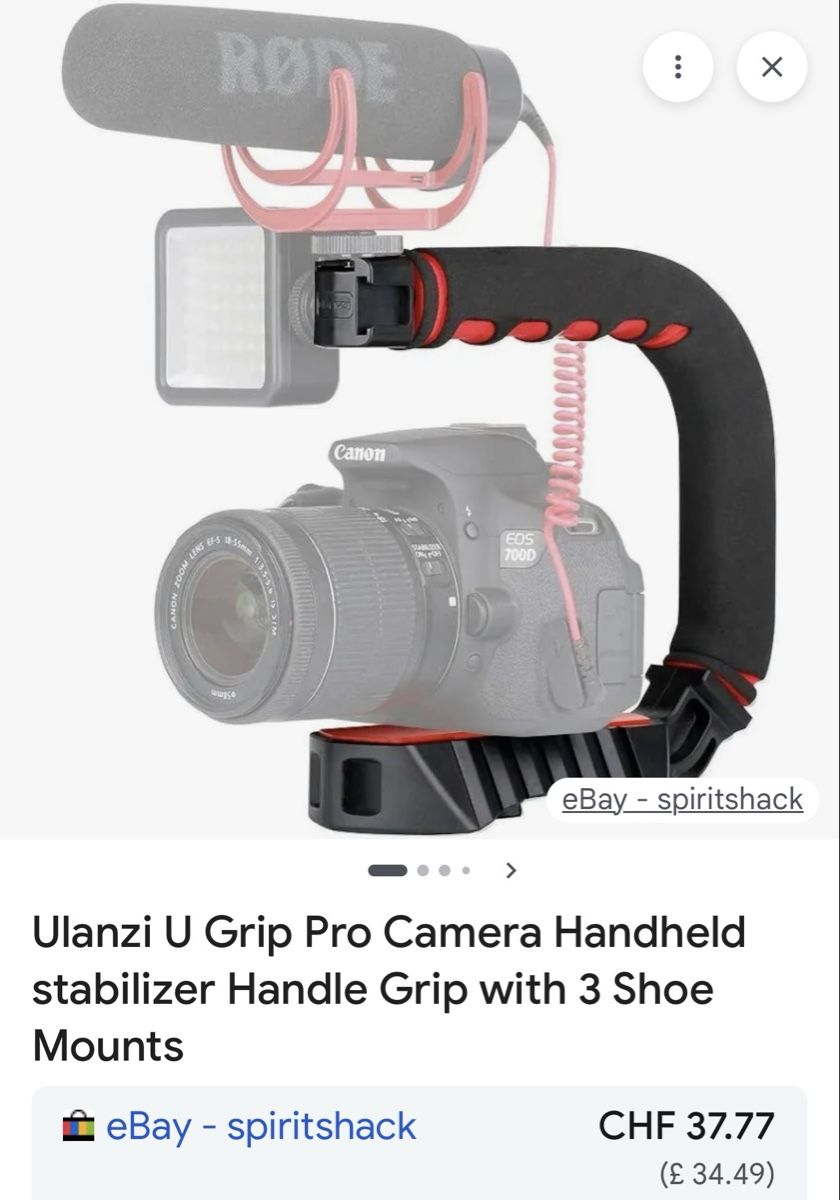 Ulanzi Autres accessoires: Ulanzi U Grip Pro Kamera Handheld Stabilizer Griff – Neuf avec emballage d'origine à Eriz par qot 3