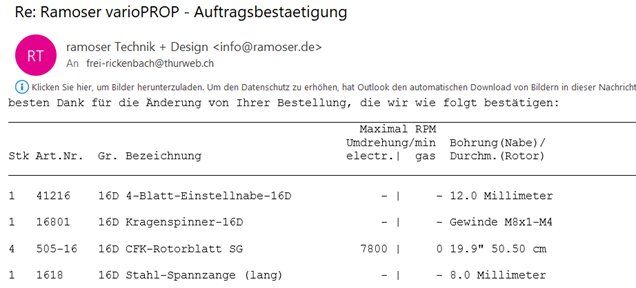 Hacker Motori: Hacker A60-16L mit Ramoser 4-Blatt Verstellpropeller – Nuovo (secondo la descrizione) da Rickenbach b. Wil venduto da Maulem7 8