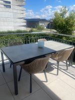 Stern Gartentisch 200 × 100 cm mit 4 Design-Stühlen – NP CHF