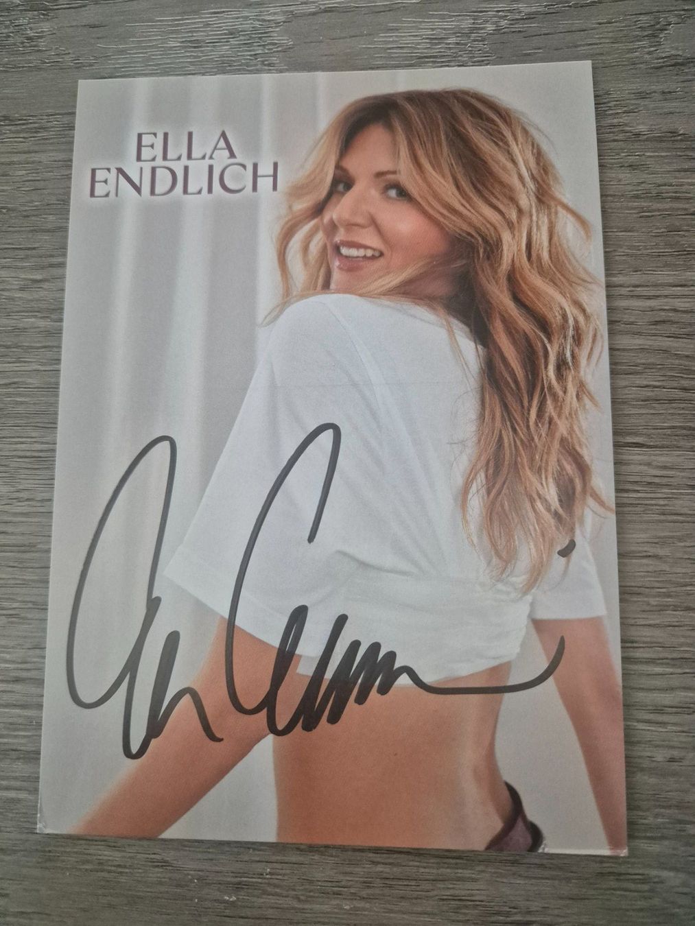 Autografi: Autogrammkarte Ella Endlich Originalunterschrift – Nuovo (secondo la descrizione) da Eglisau venduto da nicij79