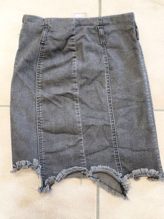 Rock CLASSX grau Grösse S Denim mit Zipp