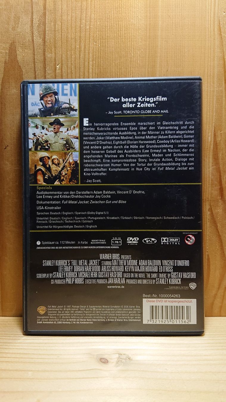 Tutti i DVDs: FULL METAL JACKET DVD von Stanley Kubricks – Usato da Wilderswil venduto da Exebub 1