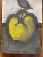 Ölgemälde auf Leinwand "Apfel" signiert 1972