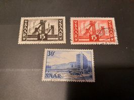 Sarre 3 timbres 1952