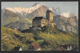 Sargans Schloss mit Falknis Schlossstempel