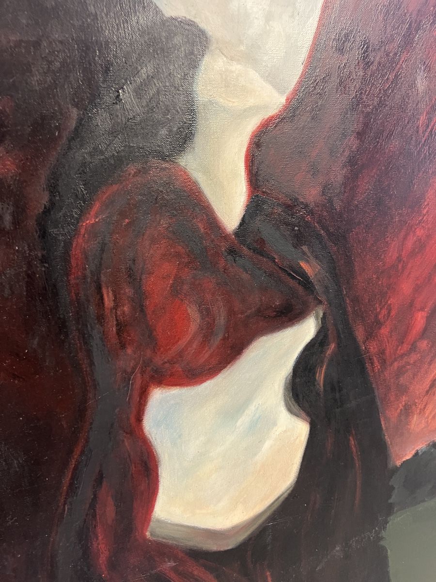 Dipinti: Tableau expressionniste abstrait, rouge, à saisir! – Usato da Genève venduto da Leboucheoreilles 2