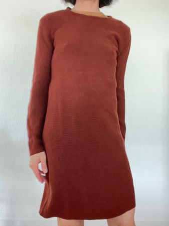 Strickkleid, rostbraun NATURALINE, XS, neu