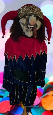 Fasnachtsmaske  Larve Grinden Künstlermaske, mit Kostüm