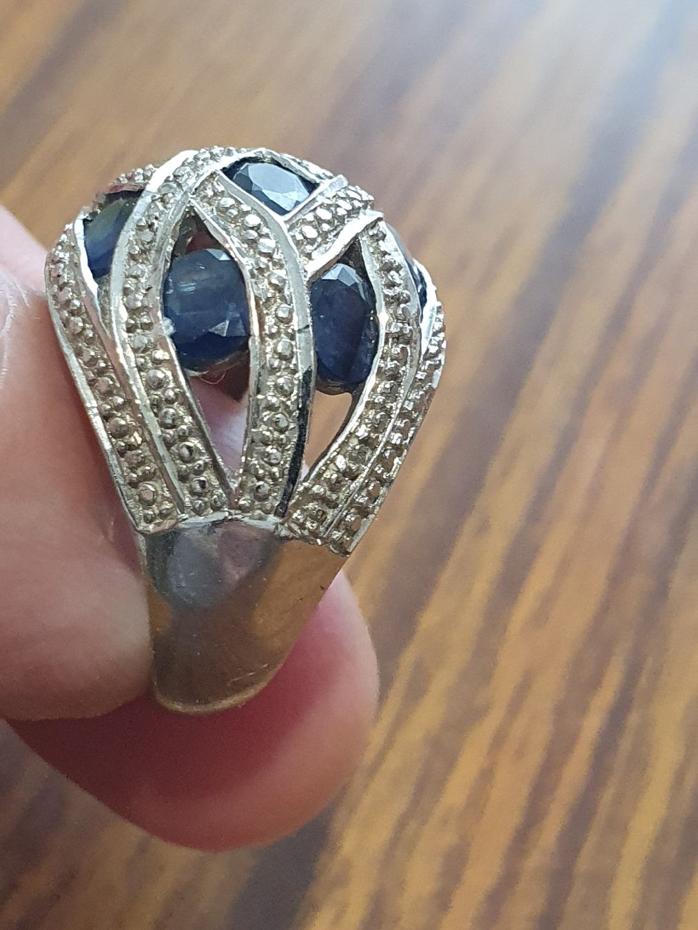 Ringe: Ansprechender Saphir Ring in 925er Silber Montur – Gebraucht aus Wohlen AG von palmsprings 6