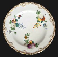 antiker Porzellanteller Biedermeier assiette ancienne  XIXe