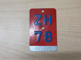 ZH78 Nummerechild CH