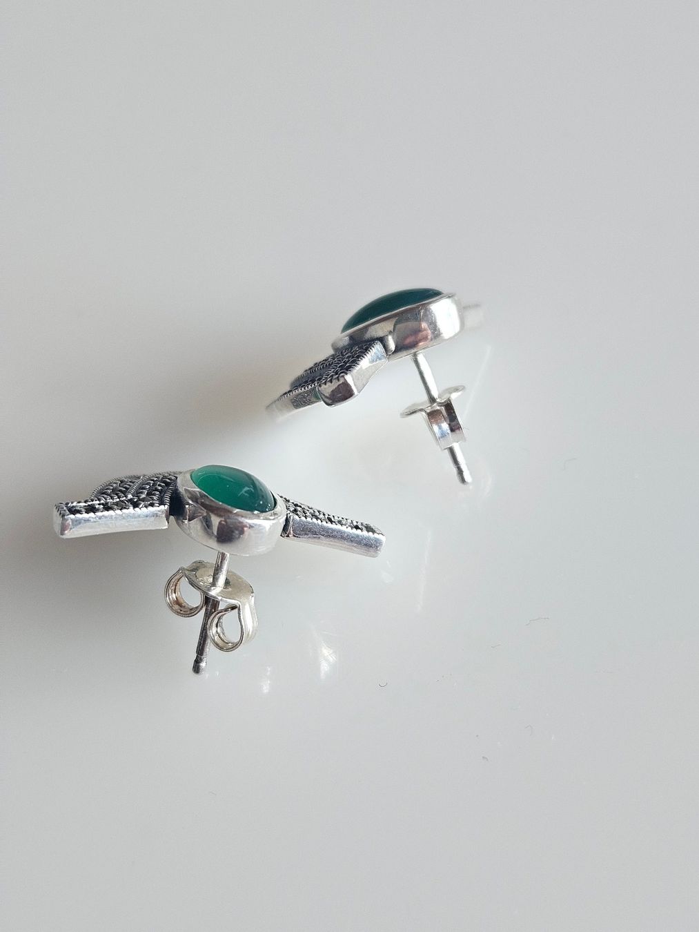 Orecchini pendenti & Orecchini a lobo: Ohrstecker aus Silber mit Chalzedon – Nuovo (secondo la descrizione) da Winterthur venduto da ste_tcx5 2